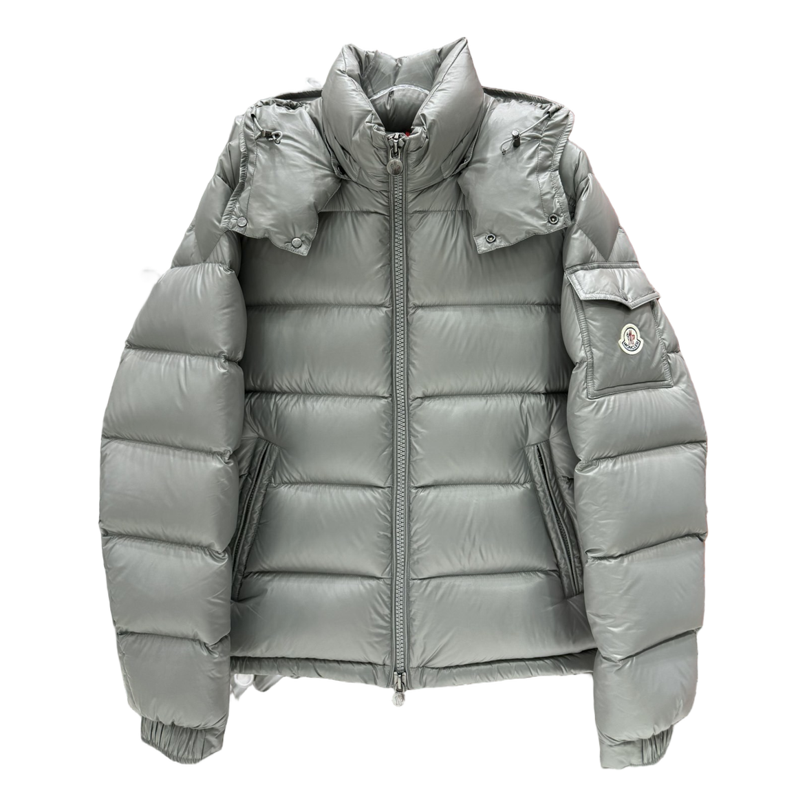 Moncler Maya Hooded Puffer Jacket - Gray