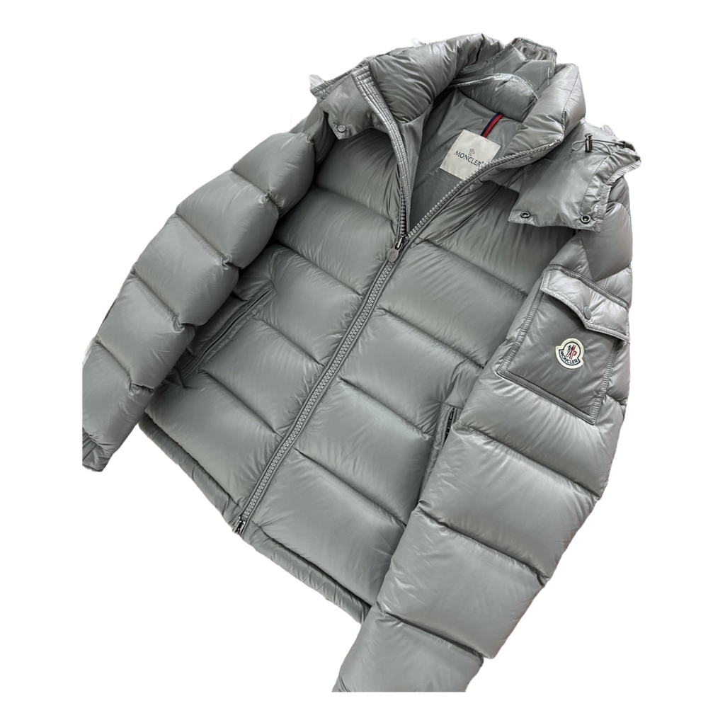 Moncler Maya Hooded Puffer Jacket - Gray
