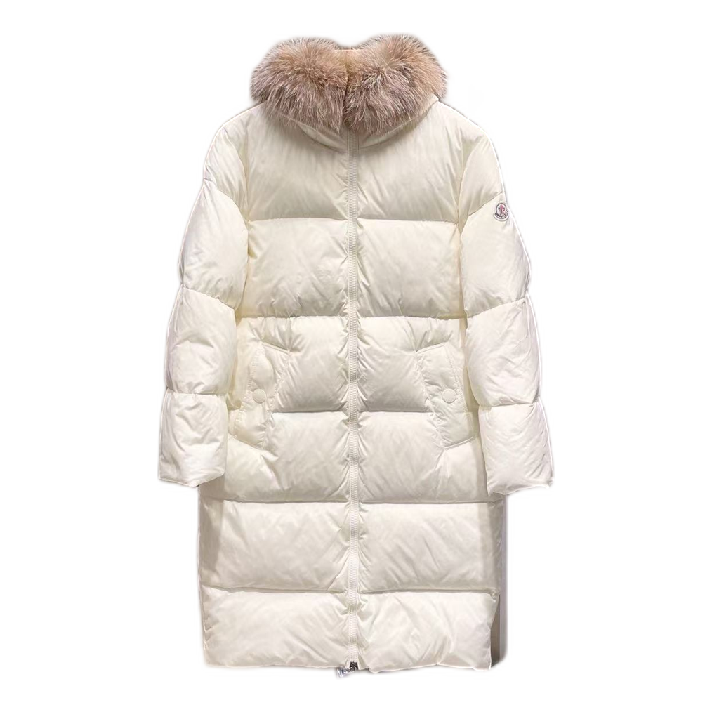 Moncler Marrionnier Long Puffer Coat - Ivory