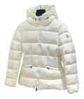 Moncler Fitted Short Hooded Puffer Jacket - Ivory