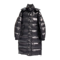 Moncler Hanoverian High-Shine Long Hooded Puffer Coat