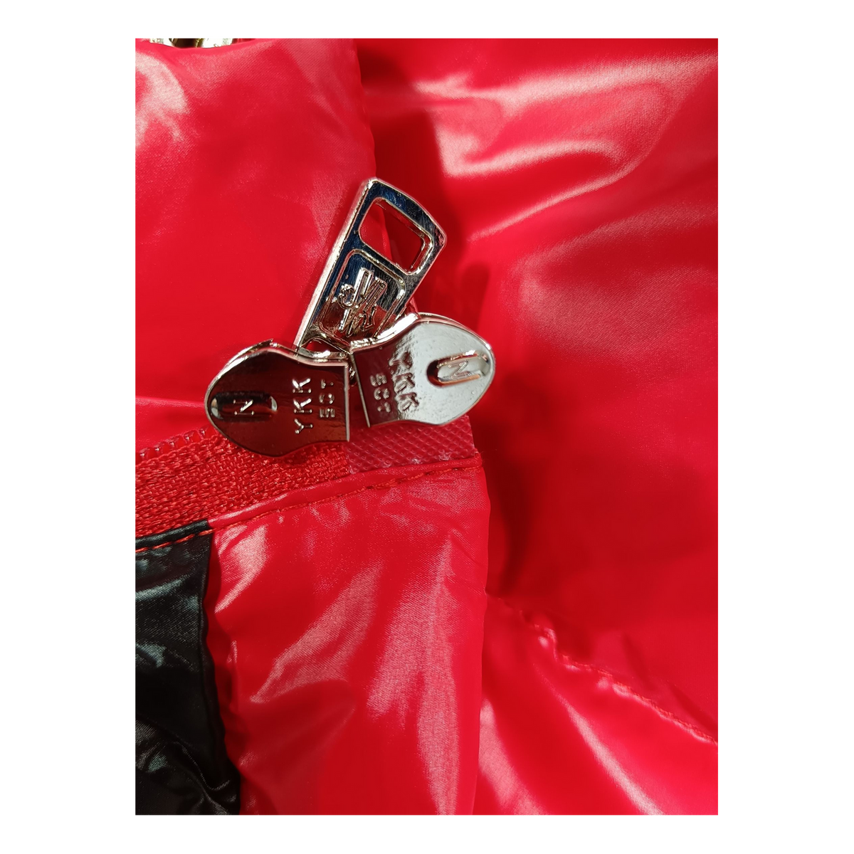 Moncler Hanoverian Glossy Long Hooded Puffer Coat - Red