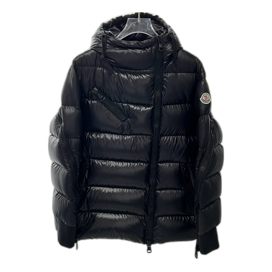 Moncler Liriope Hooded Puffer Jacket with Asymmetric Zip