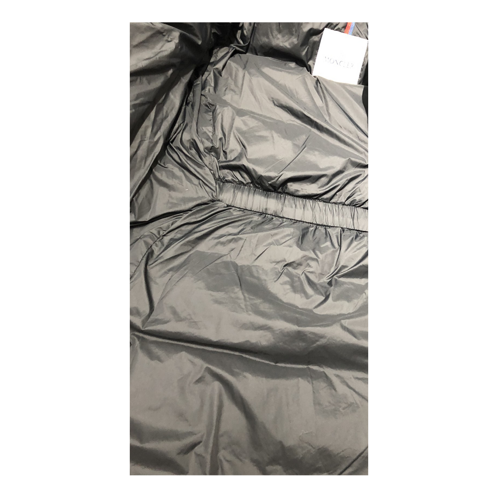 Moncler Four-Pocket Long Puffer Coat with Fur-Trim Hood - Black