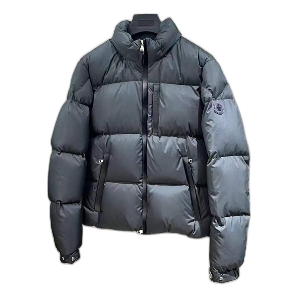 Moncler Quilted Stand-Collar Puffer Jacket - Black