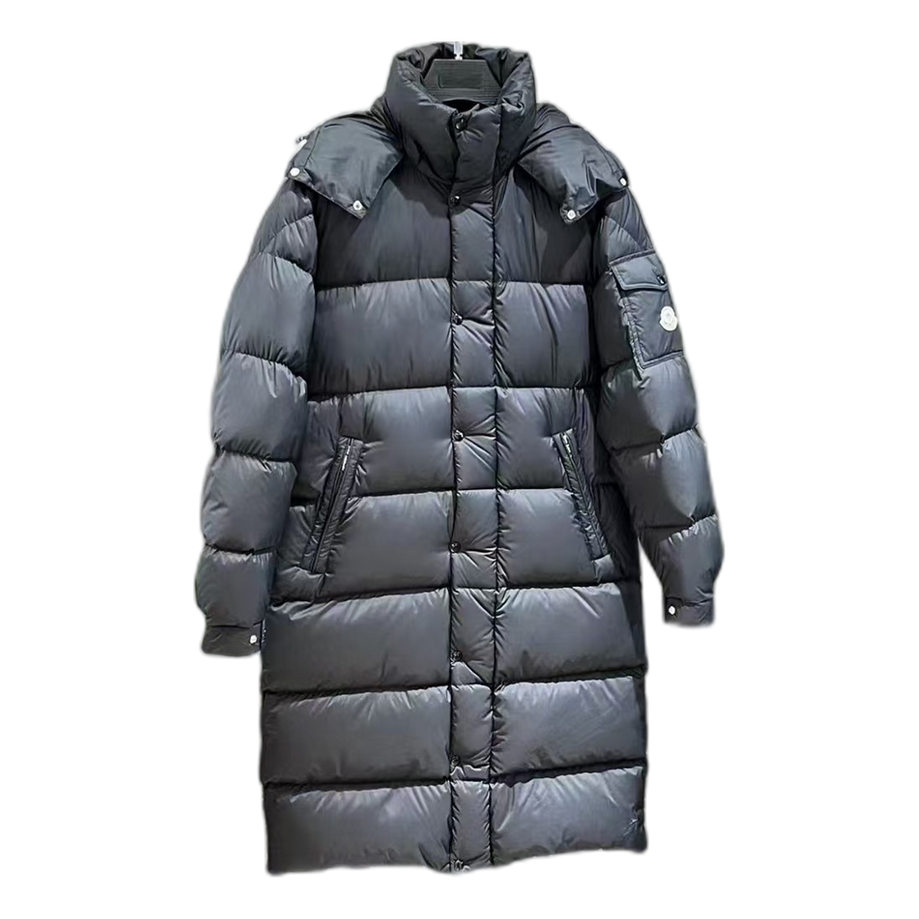 Moncler Hanoverian Long Hooded Puffer Coat - Black