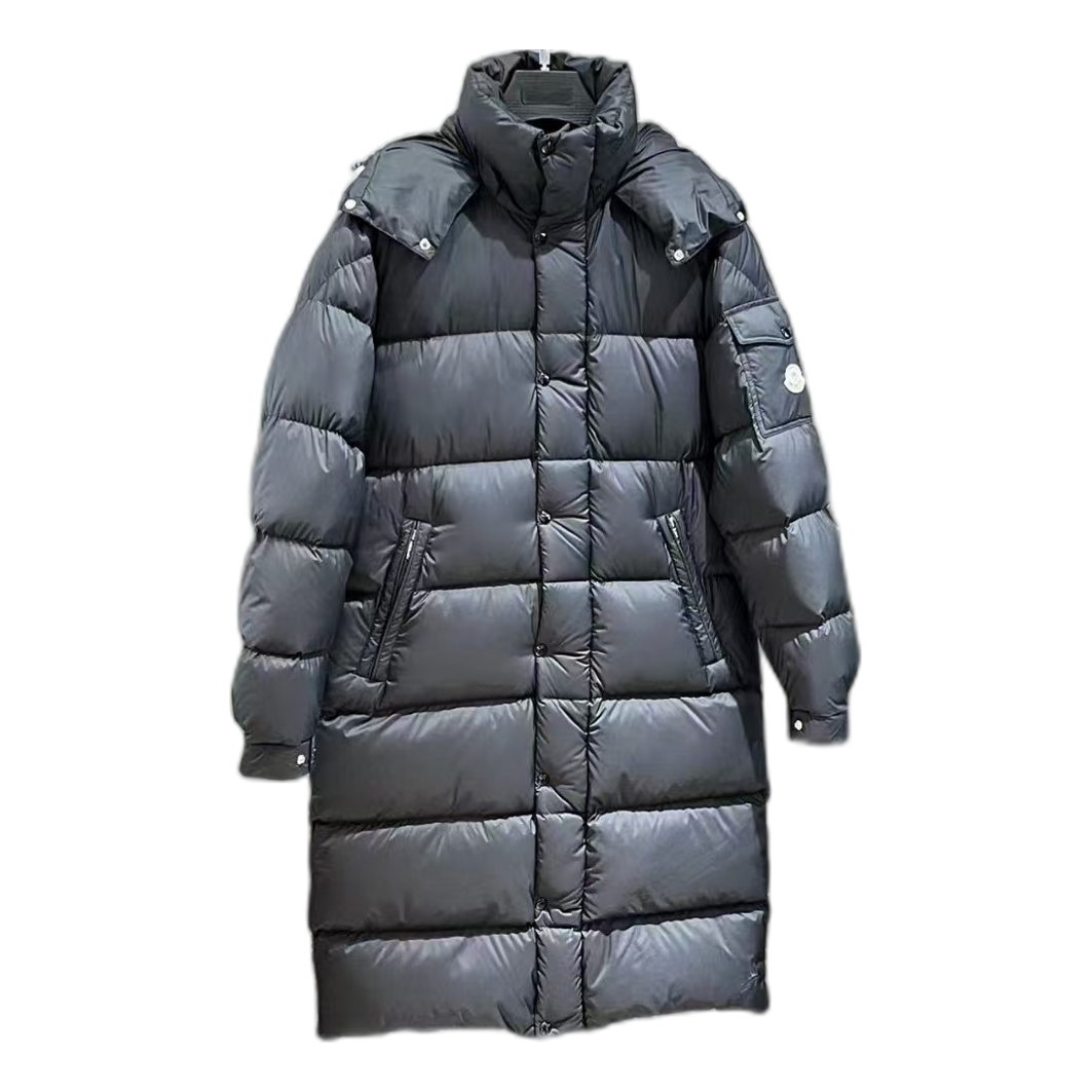 Moncler Hanoverian Long Hooded Puffer Coat - Black