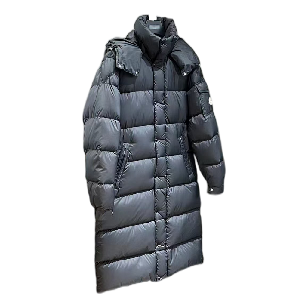 Moncler Hanoverian Long Hooded Puffer Coat - Black