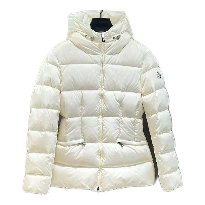 Moncler Fitted Quilted Puffer Jacket with Drawstring Hood