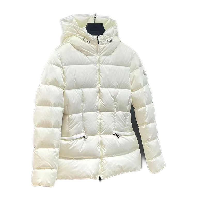 Moncler Fitted Quilted Puffer Jacket with Drawstring Hood