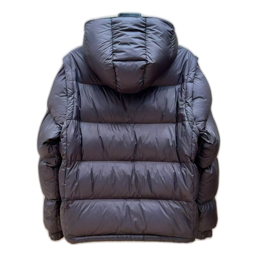 Moncler Oversized Hooded Puffer Jacket with Chest Logo Badge