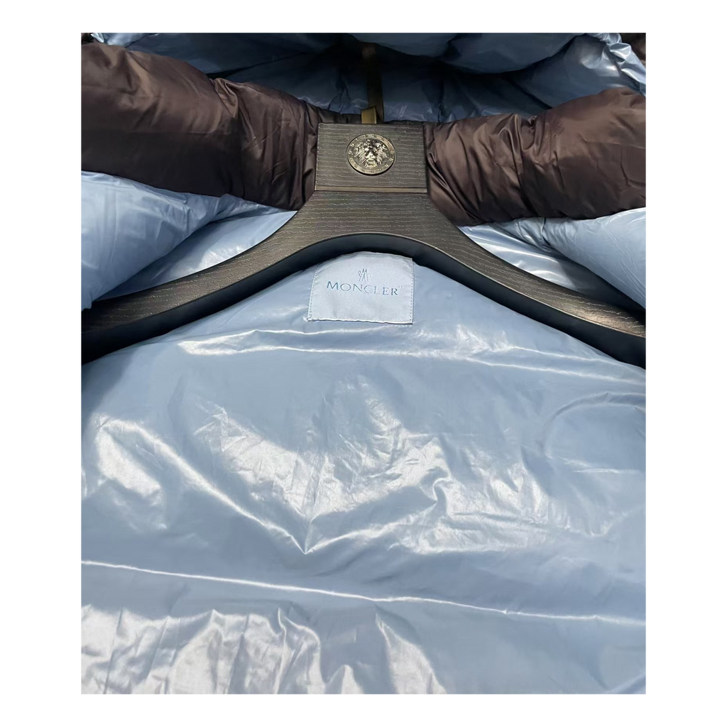 Moncler Oversized Hooded Puffer Jacket with Chest Logo Badge