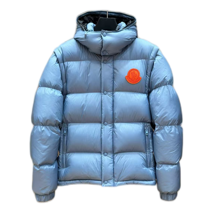 Moncler Oversized Hooded Puffer Jacket with Chest Logo Badge