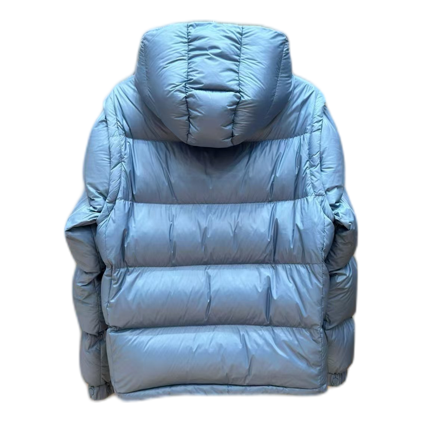 Moncler Oversized Hooded Puffer Jacket with Chest Logo Badge