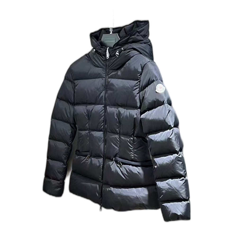 Moncler Fitted Puffer Jacket with Adjustable Drawstring Hood