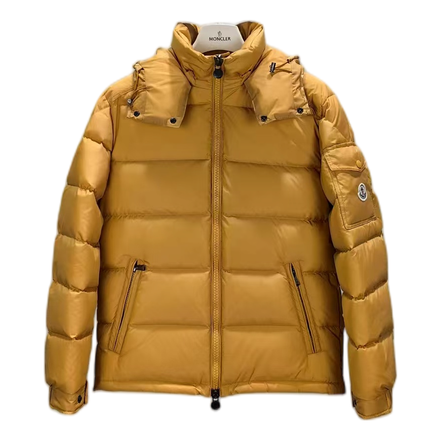 Moncler Maya Hooded Puffer Jacket - Yellow
