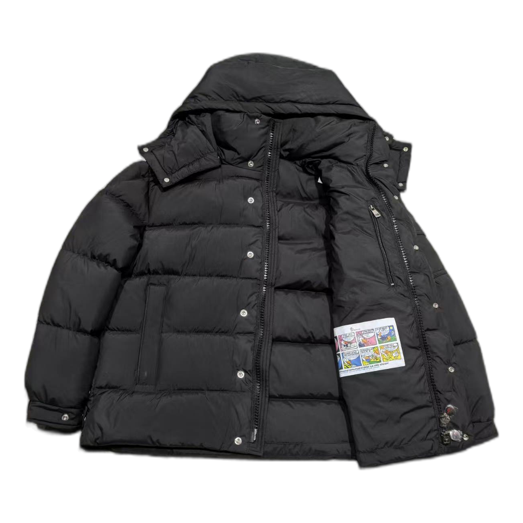 Moncler Matte Hooded Puffer Jacket with Snap-Front Closure