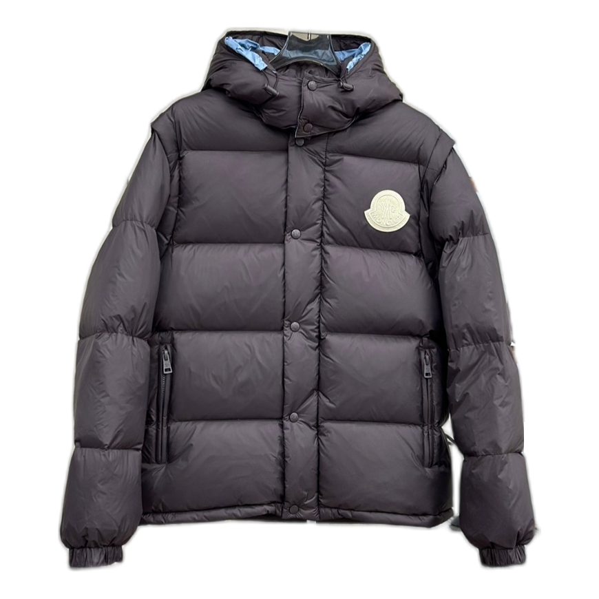 Moncler Cyclone Convertible Puffer Jacket with Zip Pockets