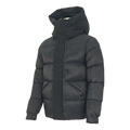 Moncler High-Collar Puffer Jacket with Tonal Logo - Black