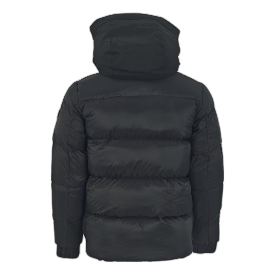 Moncler High-Collar Puffer Jacket with Tonal Logo - Black