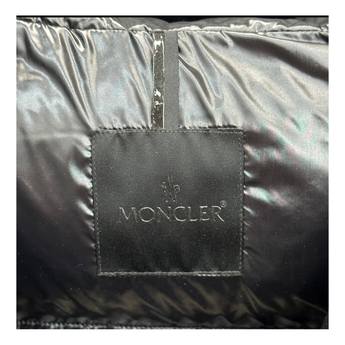 Moncler High-Collar Puffer Jacket with Tonal Logo - Black