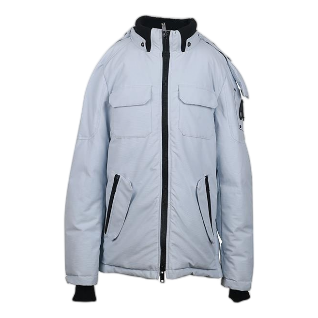 Moose Knuckles Hooded Winter Parka with Color-Block Pockets