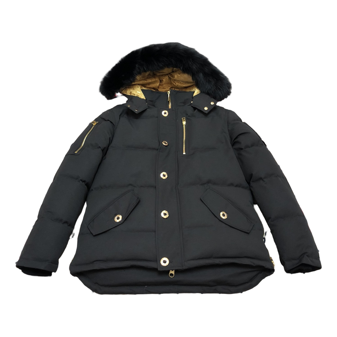 Moose Knuckles Gold 3Q Fur-Trim Down Puffer Jacket - Black