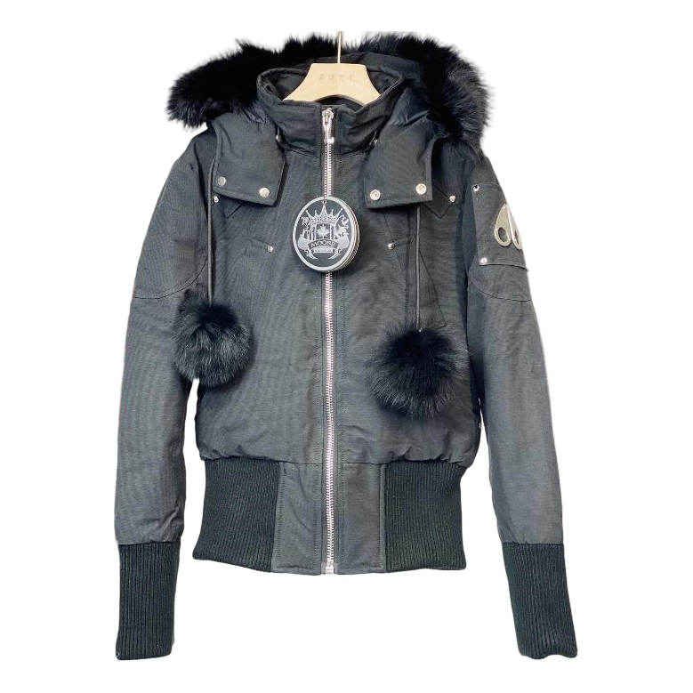 Moose Knuckles Debbie Bomber Jacket with Fur-Trimmed Collar