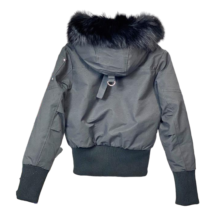 Moose Knuckles Debbie Bomber Jacket with Fur-Trimmed Collar
