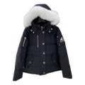 Moose Knuckles Fur-Trim Hooded Puffer Jacket with Chest Zip Pocket