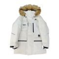 New Balance Faux Fur-Trim Hooded Utility Jacket - White