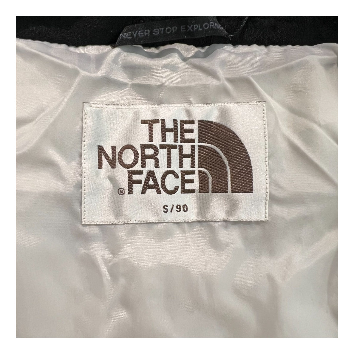 The North Face Colorblock Long Hooded Down Coat - Grey
