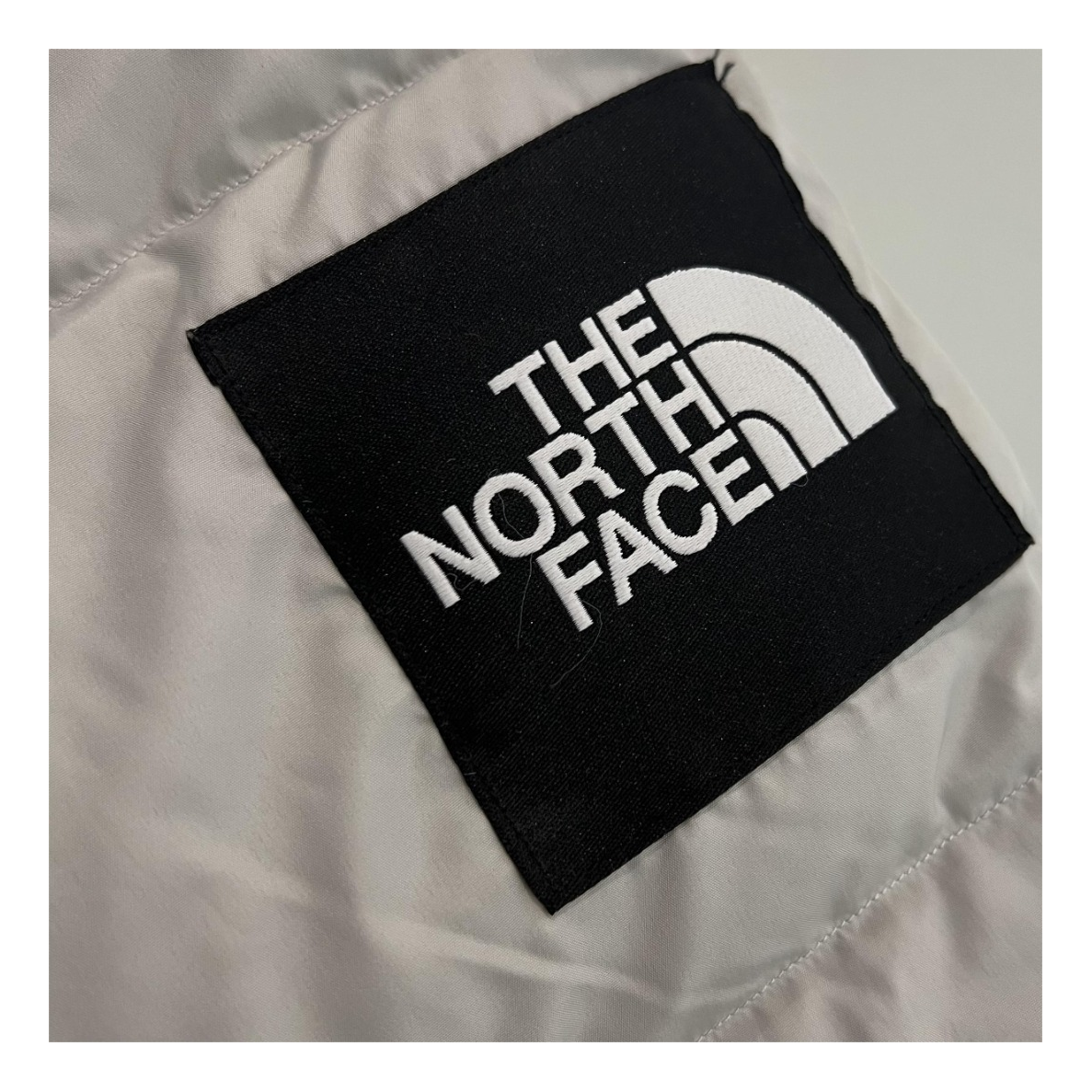 The North Face Colorblock Long Hooded Down Coat - Grey
