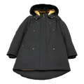 Moose Knuckles Gold-Lined Fur-Trim Long Down Parka - Black