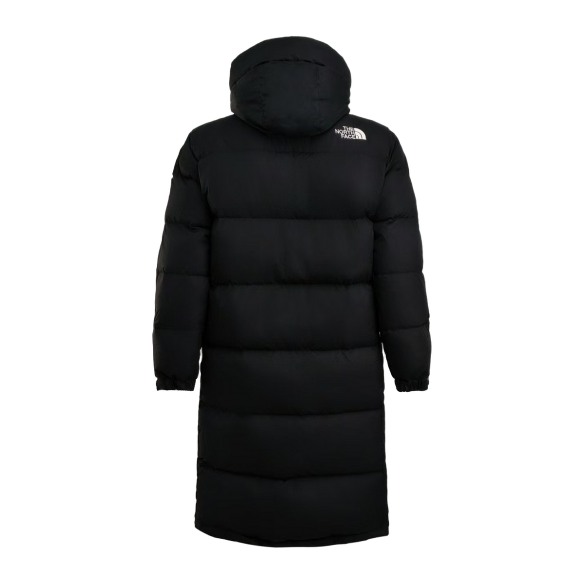 The North Face Colorblock Long Hooded Down Coat - Black