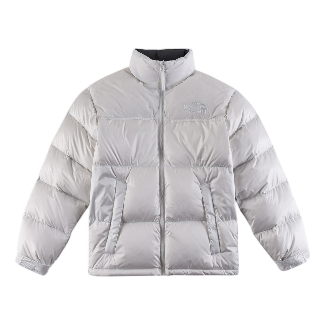 The North Face Colorblock Stand-Collar Puffer Jacket